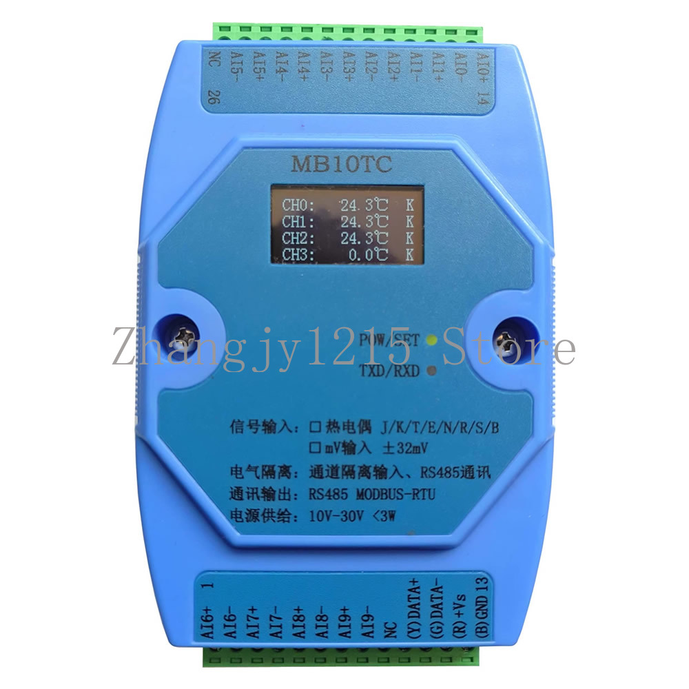 Thermocouple Module K Type - 4/6/8/10 Channels Temperature Acquisition Module MODBUS