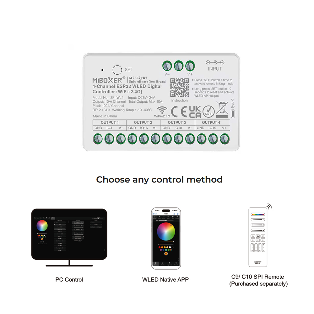 Miboxer SPIW5-4 5in1 SPI LED C - Ws2812B review and price