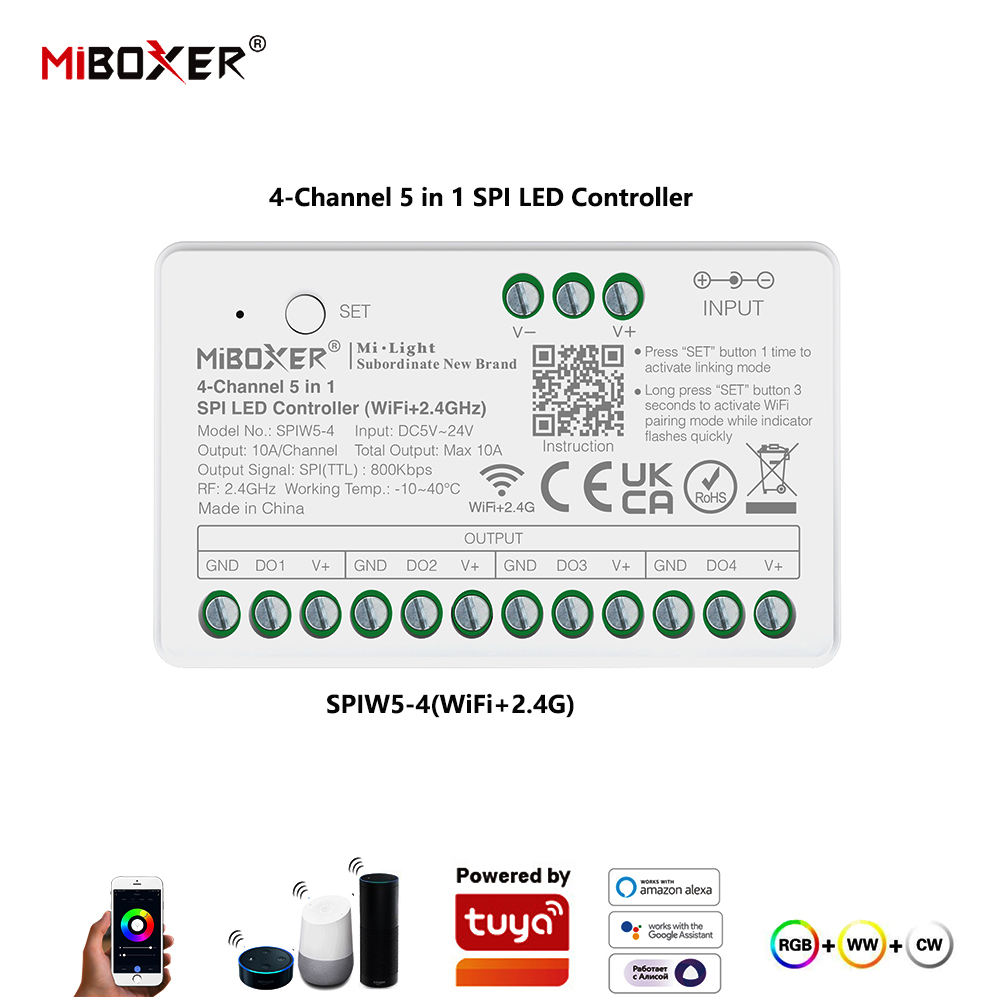 Miboxer SPIW5-4 5in1 SPI LED C - Ws2812B review and price