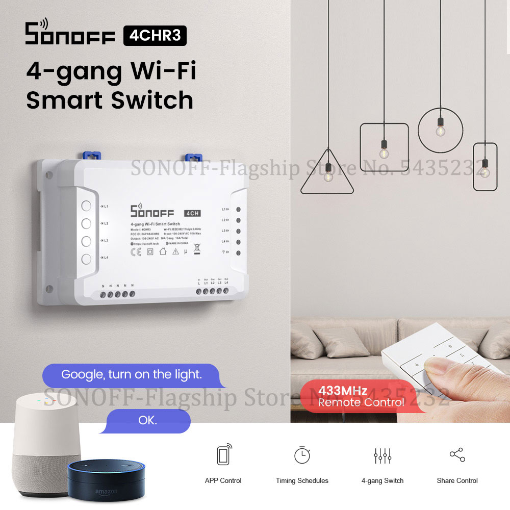Itead SONOFF 4CH R3 Wifi Wirel - Relay Module 4 Channel review and price
