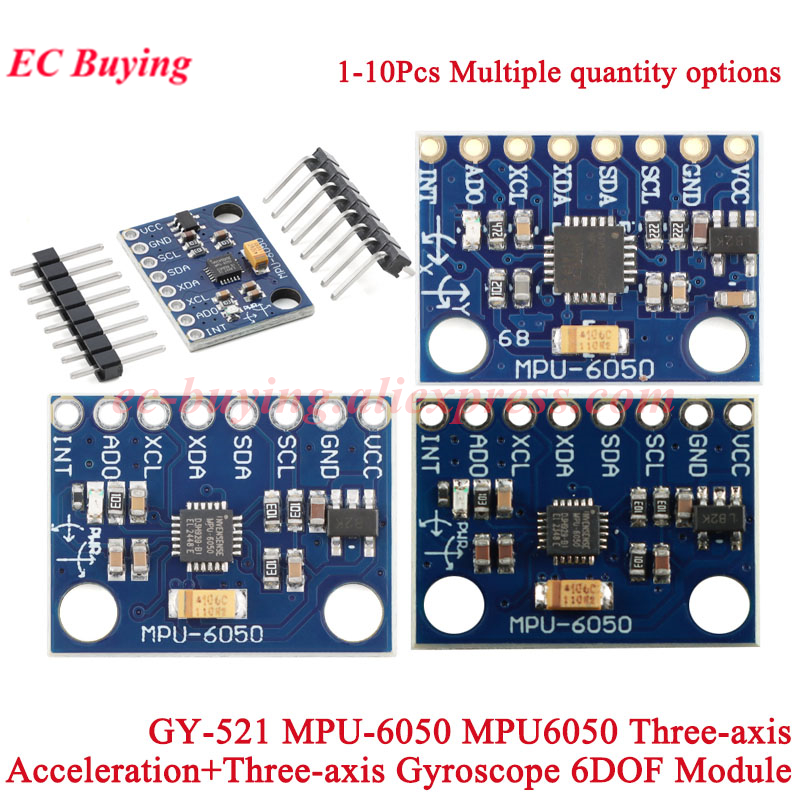 1-10Pcs GY-521 MPU-6050 MPU605 - Mpu6050 review and price