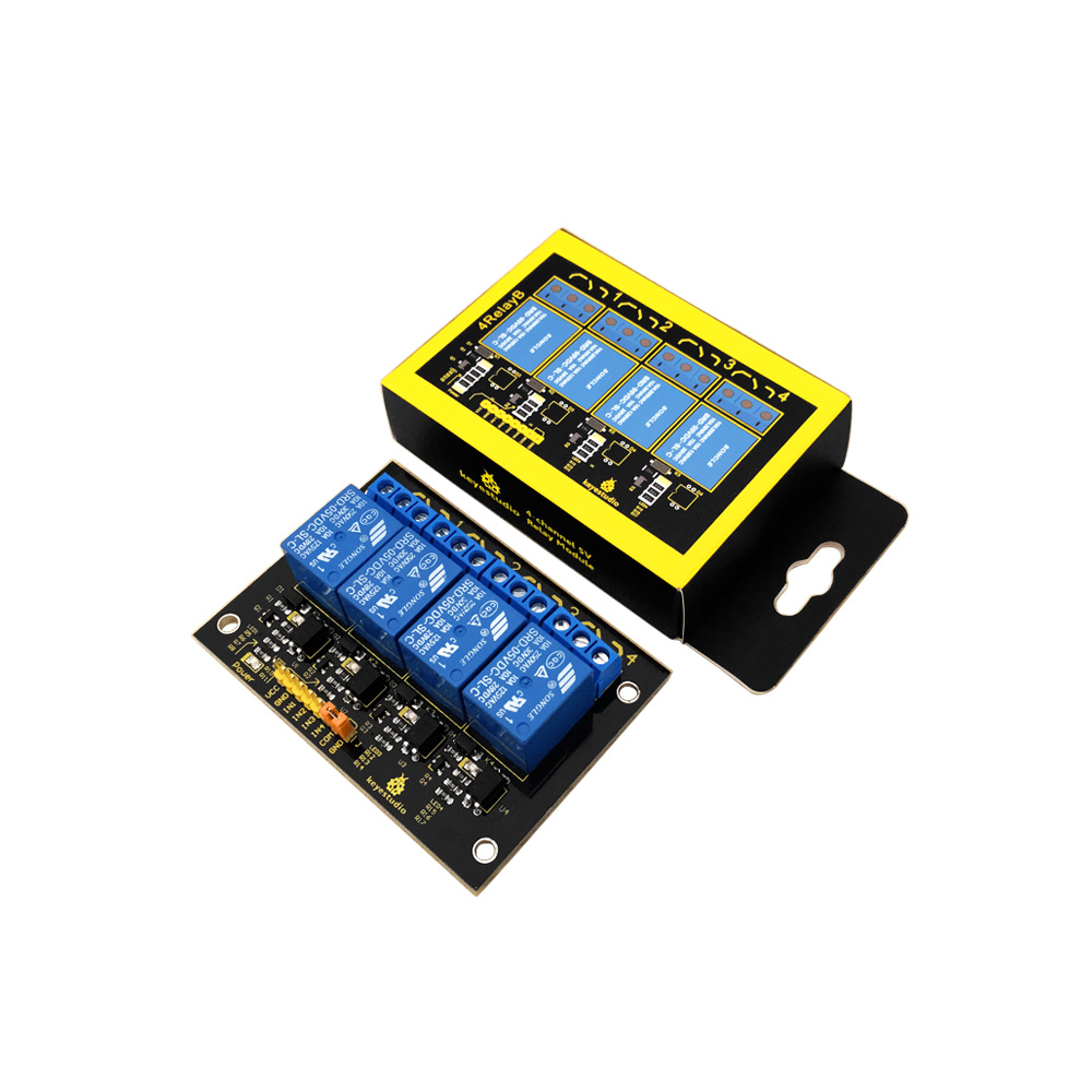 Keyestudio 1 2 4 8 16 Channel  - Relay Module 4 Channel review and price