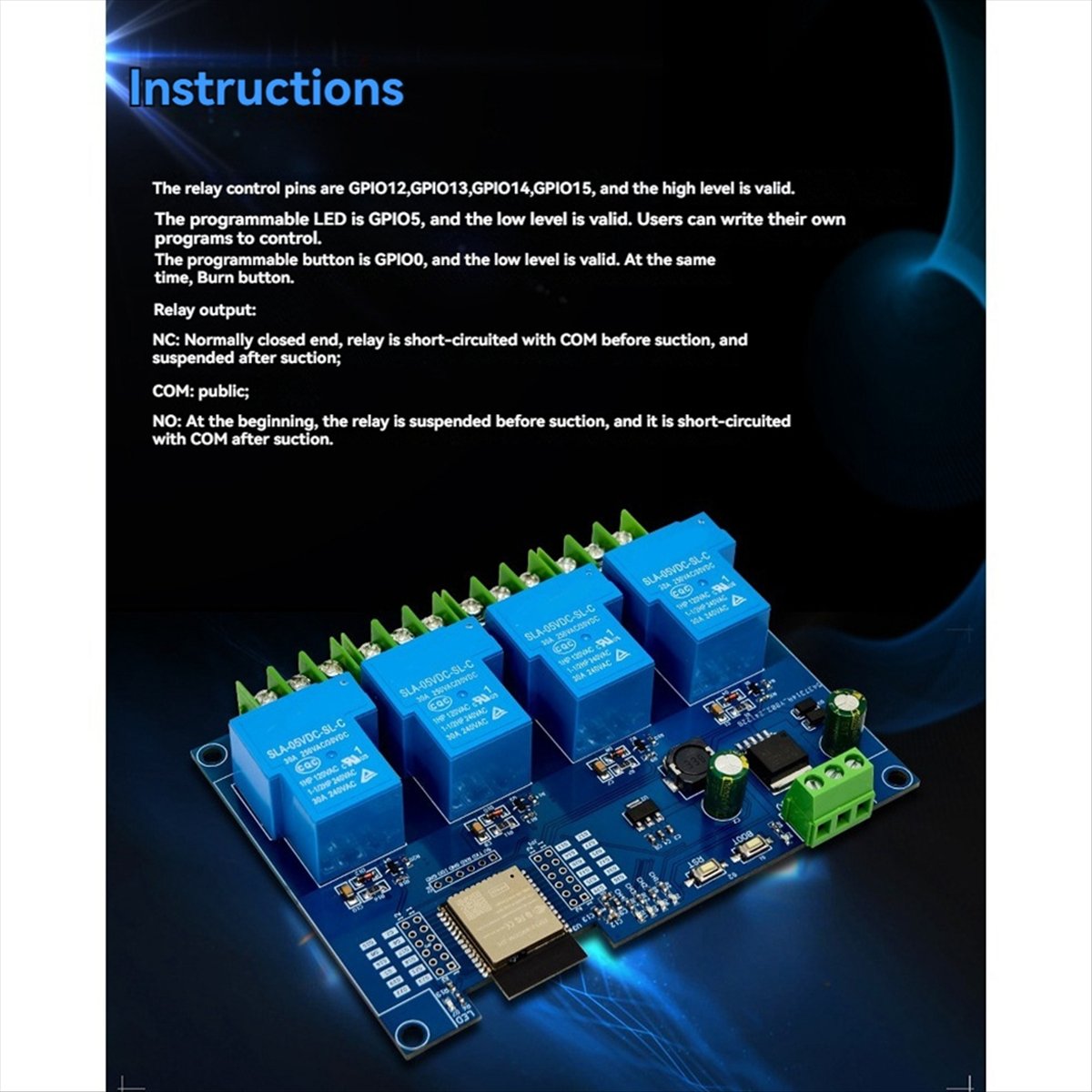 HDL 4 Channel Relay Module 30A - Relay Module 4 Channel review and price
