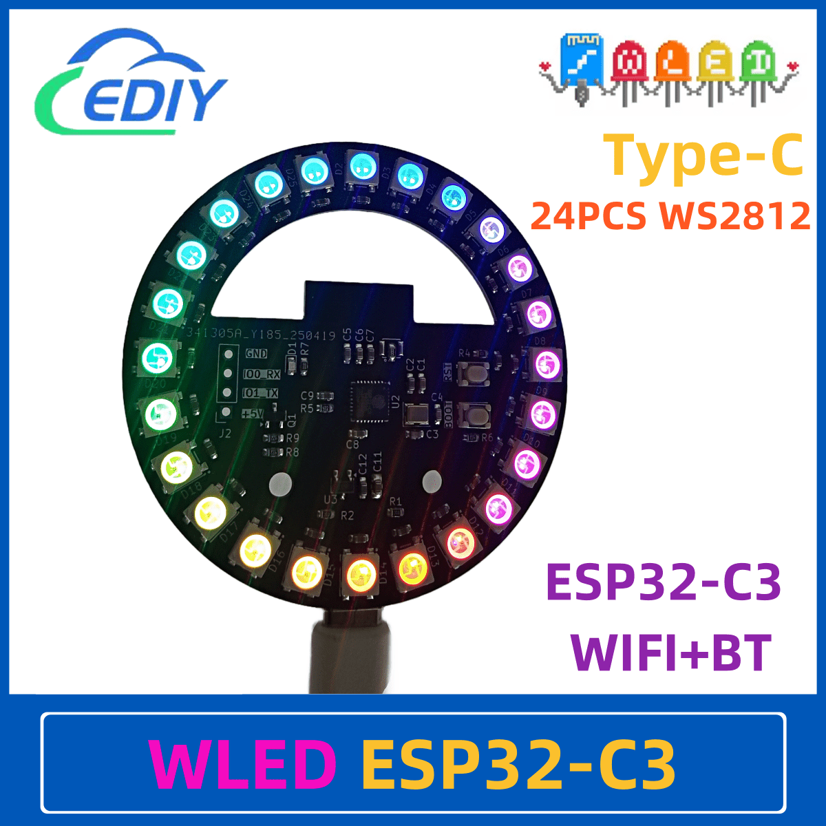 WLED ESP32-C3 Development Boar - Ws2812B review and price