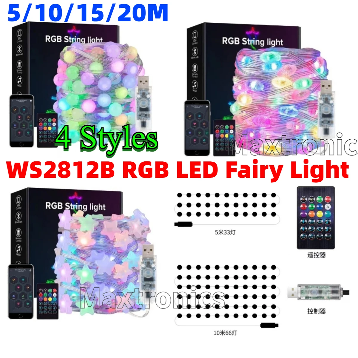 Smart 4 Styles RGB WS2812B LED - Ws2812B review and price